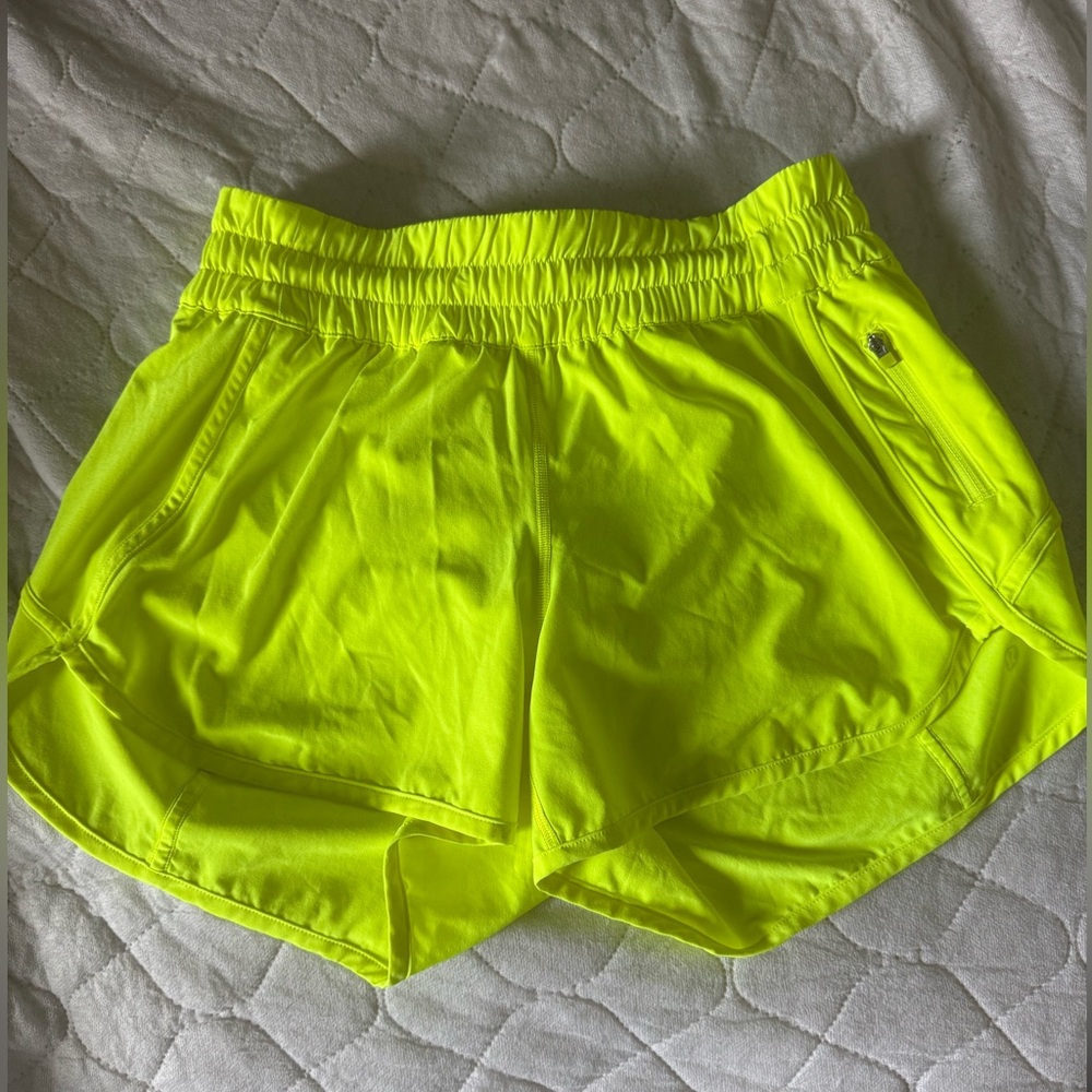 Lululemon Tracker shorts highlighter yellow